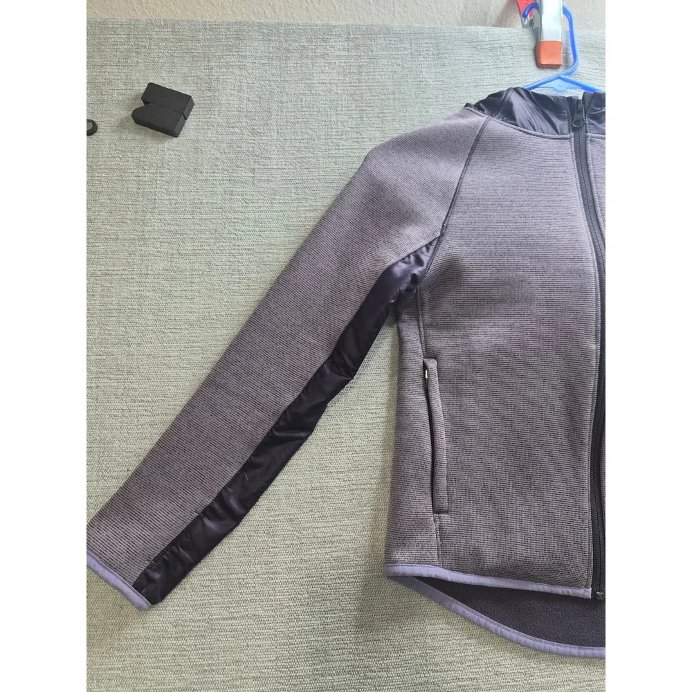 Under Armour Activewear Jacket Youth Small Heather Purple Fleece Lined Full Zip